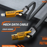 Tecmarx 4 in 1 65W Fast Charging Cable Compatible for-iPhone & Android with MFI 1 m USB Type C Cable