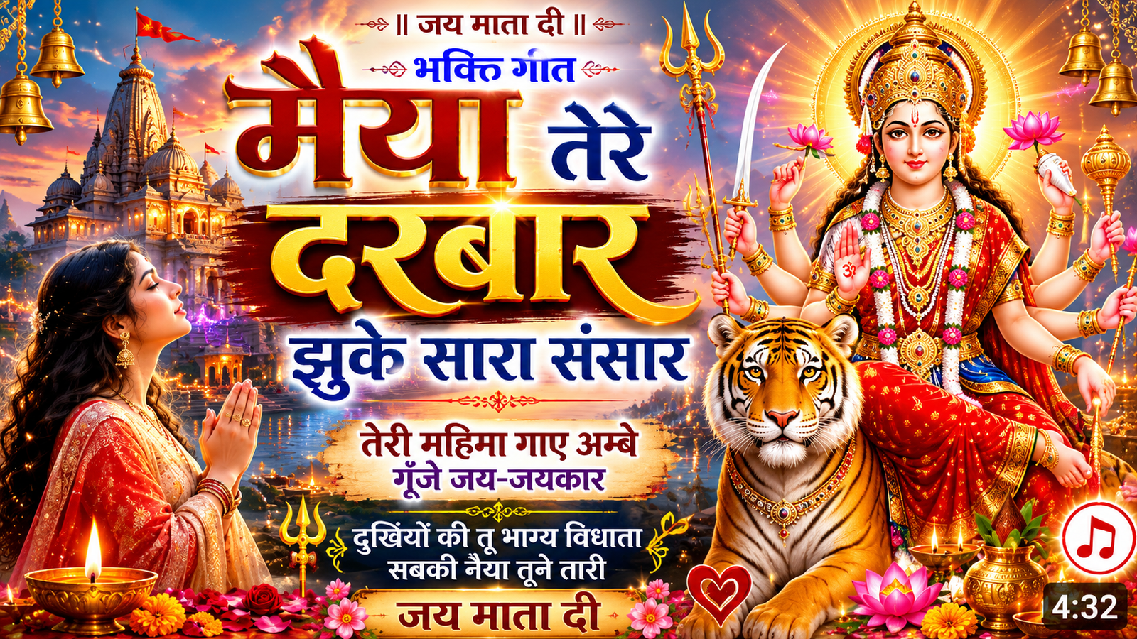 मैया तेरे दरबार झुके सारा संसार | Superhit Mata Rani Bhajan 2025 | cover