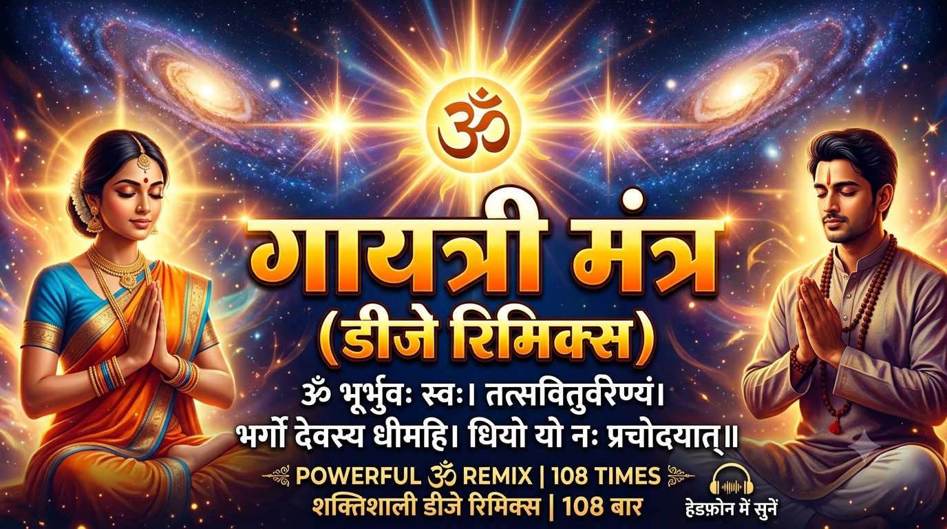 शक्तिशाली गायत्री मंत्र (डीजे रिमिक्स) | Gayatri Mantra DJ Remix | Male & Female Voice cover